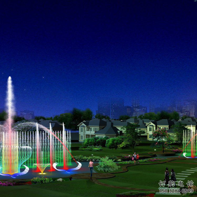 意動噴泉水簾雕塑