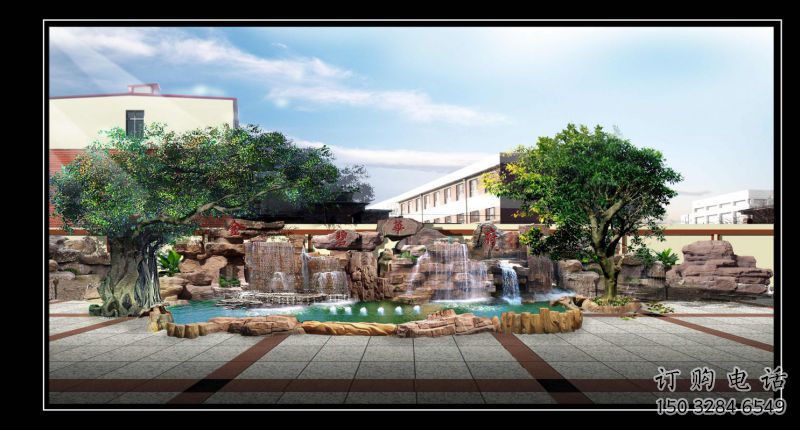 公園漂浮噴泉雕塑，水景藝術噴泉雕塑生產