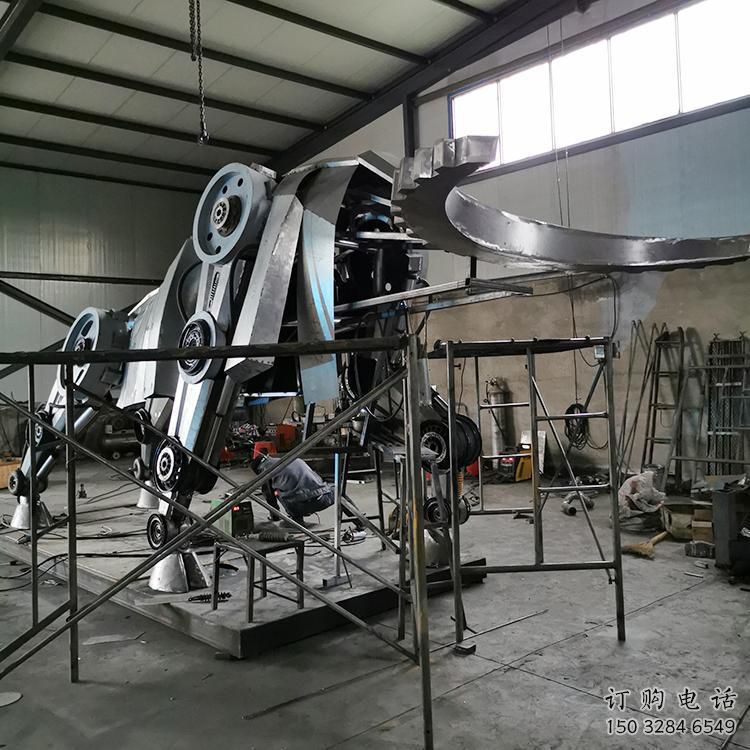 機甲動漫大象雕塑