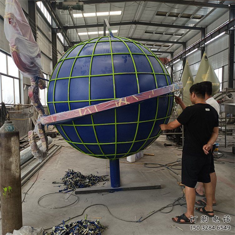 地球雕塑制造商，標識雕塑，不銹鋼地球雕塑廠家