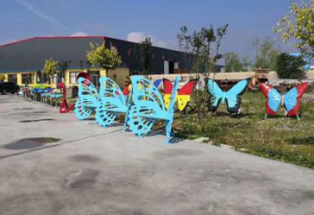 蝴蝶坐凳雕塑定制，戶外美陳藝術擺件