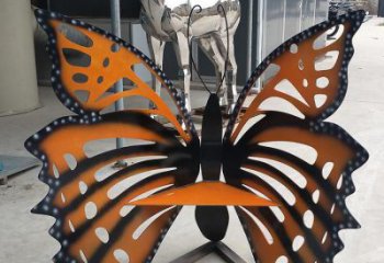蝴蝶坐凳雕塑生產，公園不銹鋼景觀雕塑
