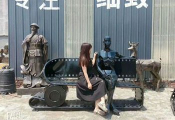 創意膠卷坐凳雕塑