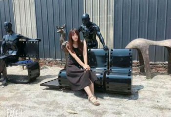 戶外膠卷坐凳雕塑