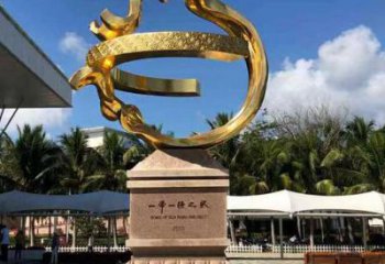 宣傳主題雕塑加工廠家，藝術形象標識，地標美陳雕塑