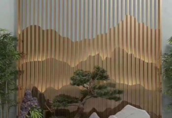 美陳裝飾景墻雕塑，背景墻美陳雕塑