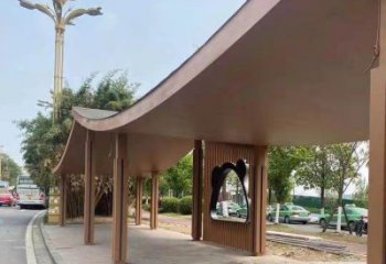 不銹鋼長(zhǎng)廊廊架雕塑，公園休閑地