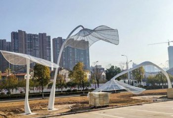 花型廊架雕塑，不銹鋼景觀廊架雕塑小品