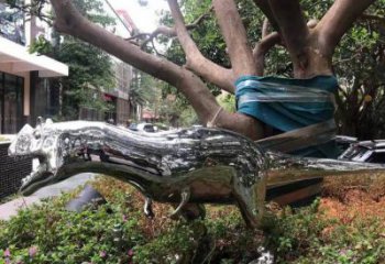 恐龍雕塑供需，圓雕系列，鏡面恐龍雕塑制造商