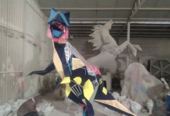 不銹鋼恐龍雕塑定價，街頭雕塑，烤漆恐龍雕塑廠家