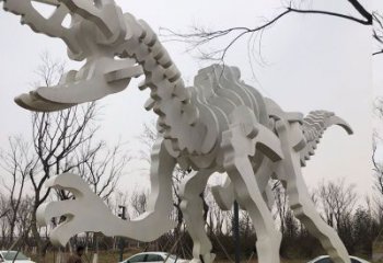 鏤空恐龍雕塑展品，金屬制作，恐龍骨架雕塑精品