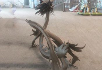 幾何恐龍雕塑供應，城區小品，鐵藝恐龍雕塑制造商