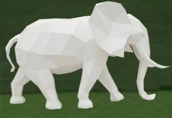 大象雕塑工廠選用，街道標(biāo)識，j幾何大象雕塑制作