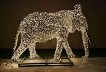 戶外大象雕塑通用，多彩藝術，鏤空大象雕塑供應