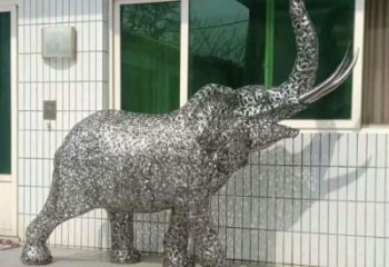金屬大象雕塑選用，廣場雕塑，鏤空大象雕塑選用