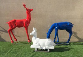 小鹿雕塑供需，透雕系列，烤漆小鹿雕塑制造商