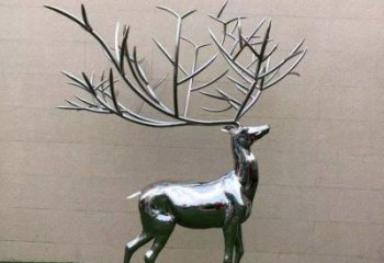 景觀小鹿雕塑制造，歐式風格，鏡面小鹿雕塑定價