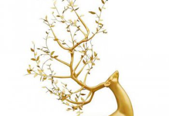 烤漆梅花鹿雕塑生產(chǎn)，廣場(chǎng)雕塑，仿真梅花鹿雕塑展品