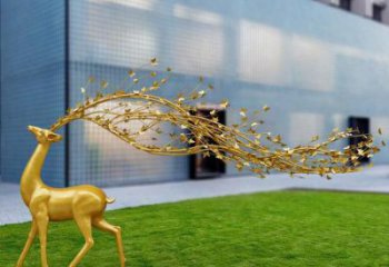 景觀梅花鹿雕塑供求，金屬構(gòu)件，仿真梅花鹿雕塑觀賞型