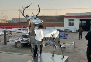 小鹿雕塑供求，景觀雕塑，切面小鹿雕塑制造商