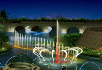 間歇式激光電影噴泉雕塑