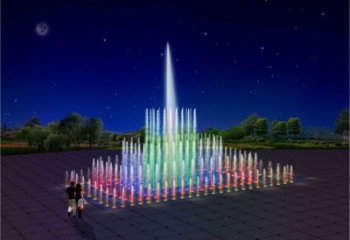 花樣跳動電影噴泉雕塑