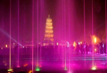 程控方式水景噴泉雕塑，多彩設計理念