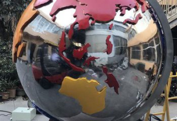 地球雕塑精選，美陳雕塑，景觀不銹鋼地球雕塑訂做