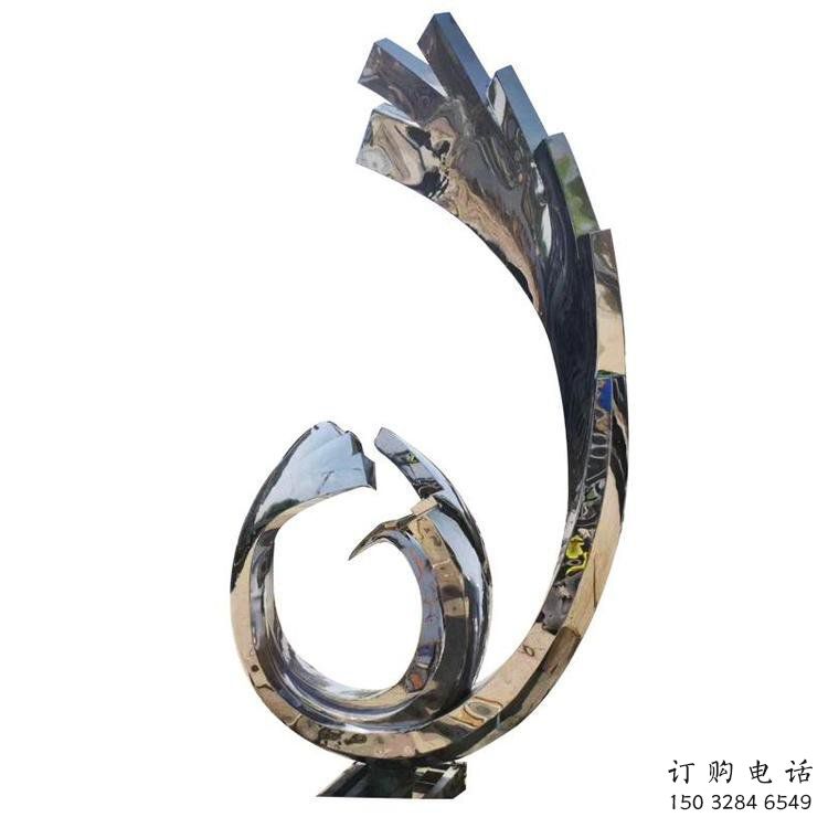 鳳凰雕塑制作，鏡面概念，亮面不銹鋼鳳凰雕塑專供