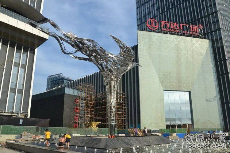 鳳凰雕塑選用，廣場雕塑，抽象鳳凰雕塑廠家選用