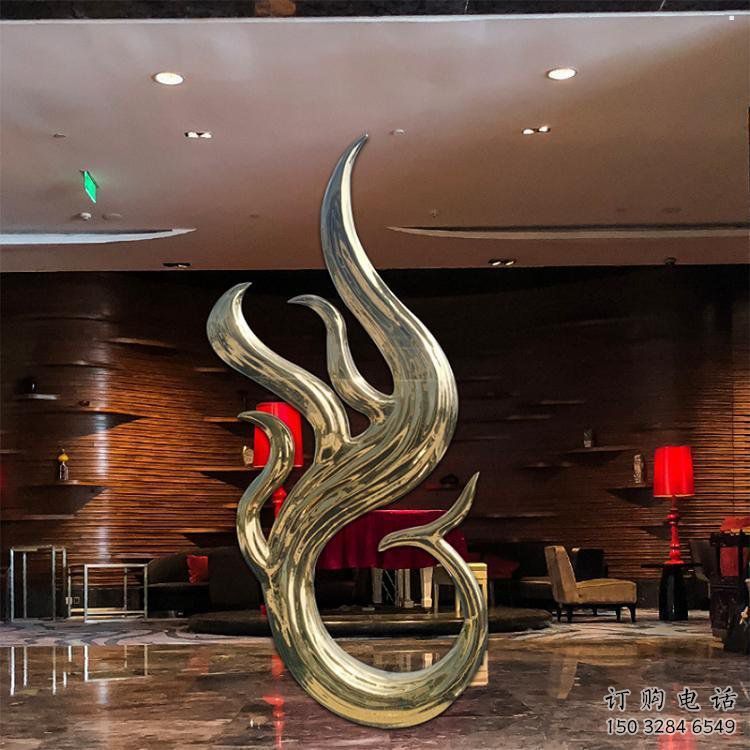 鳳凰雕塑觀賞型，標識雕塑，電鍍不銹鋼鳳凰雕塑廠家