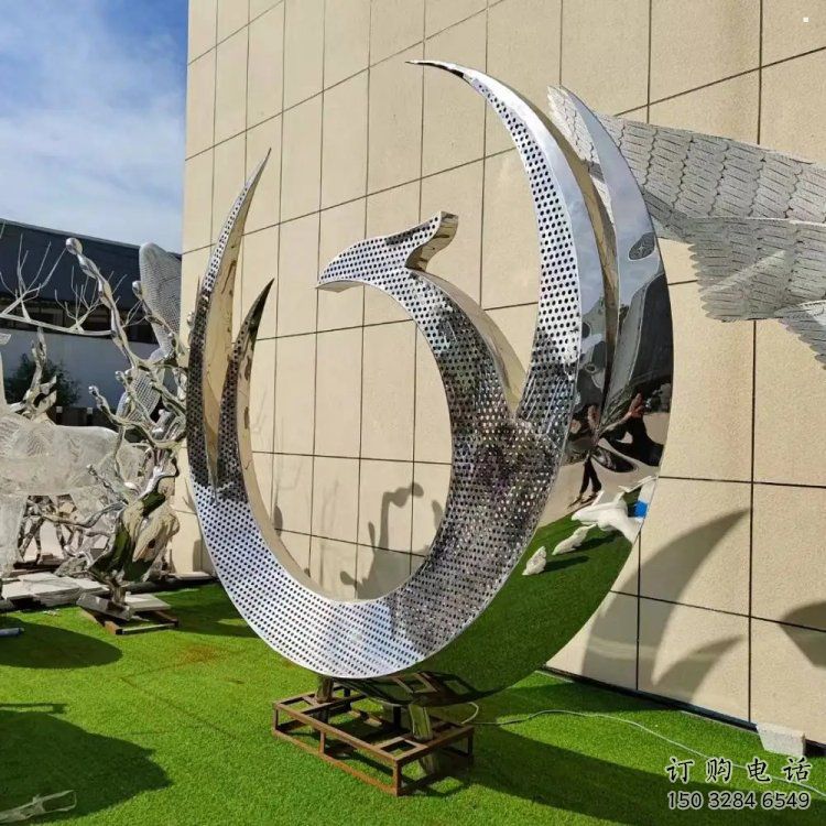 鳳凰雕塑定價，村標概念，圓環鳳凰雕塑廠家選用