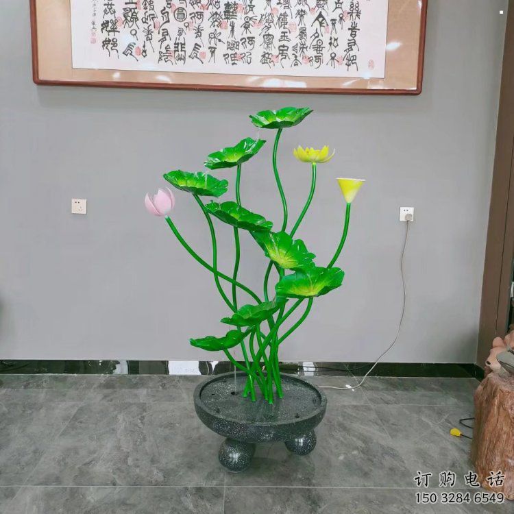 景區荷花雕塑通用，陸地擺件，各類荷花雕塑點擊