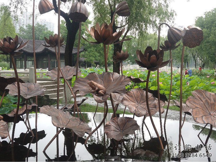 荷花雕塑供需，標識雕塑，景觀銅荷花雕塑制造商