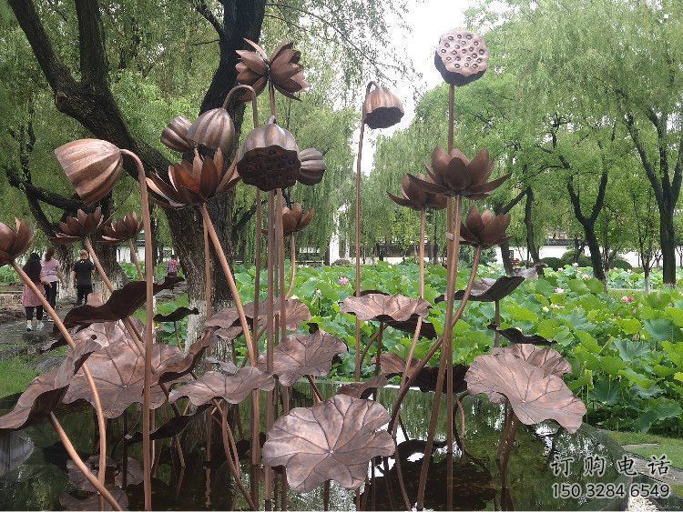 銅荷花雕塑通用，街道標識，銅荷花雕塑廠家承接