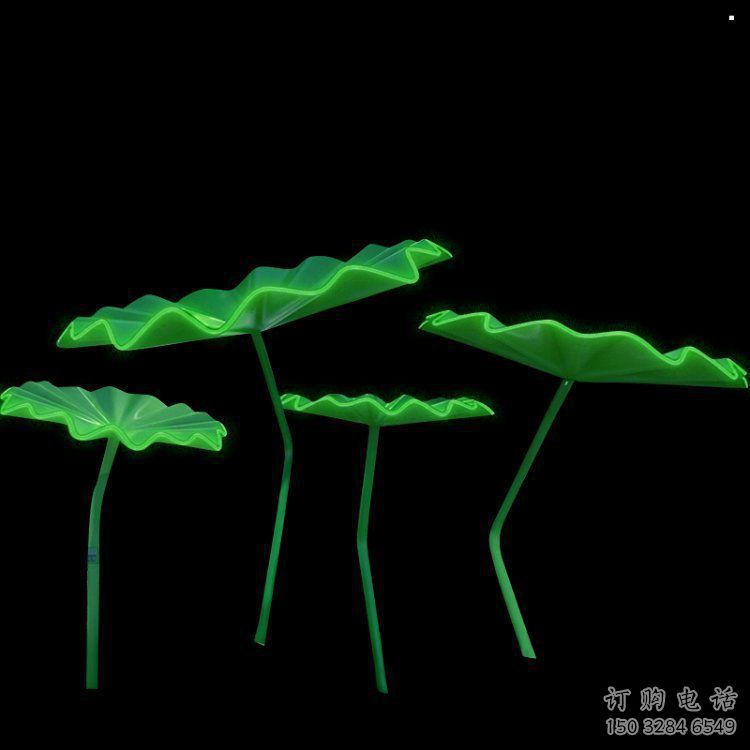 荷葉雕塑優選，室外雕塑，彩繪仿真荷葉雕塑廠家