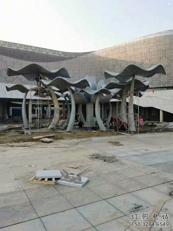 金屬荷葉雕塑通用，城市雕塑，不銹鋼荷葉雕塑指用廠家