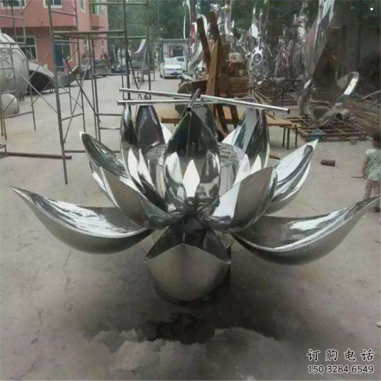 拉絲蓮花雕塑