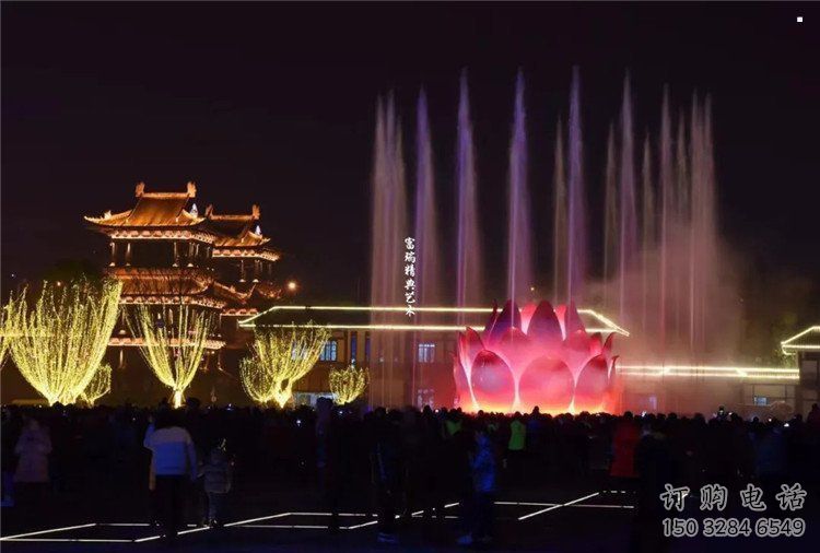 蓮花雕塑訂做，街景小品，蓮花噴泉雕塑定制廠家