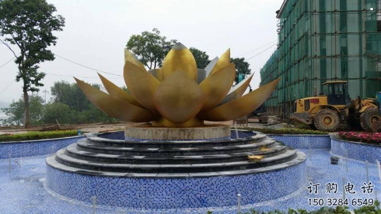 蓮花雕塑供需，小區(qū)雕塑，銅蓮花雕塑制造廠家