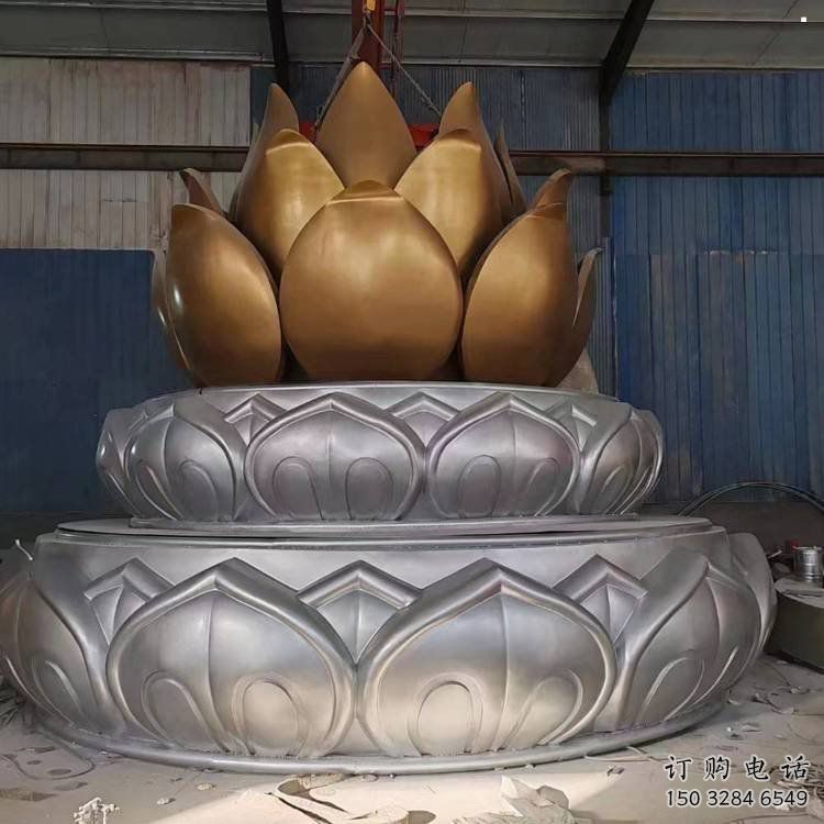 臥蓮雕塑訂做廠家，水景雕塑，不銹鋼臥蓮雕塑工程提供