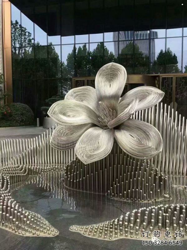 大型月季花雕塑優(yōu)選，白鋼構(gòu)件，不銹鋼月季花雕塑廠家