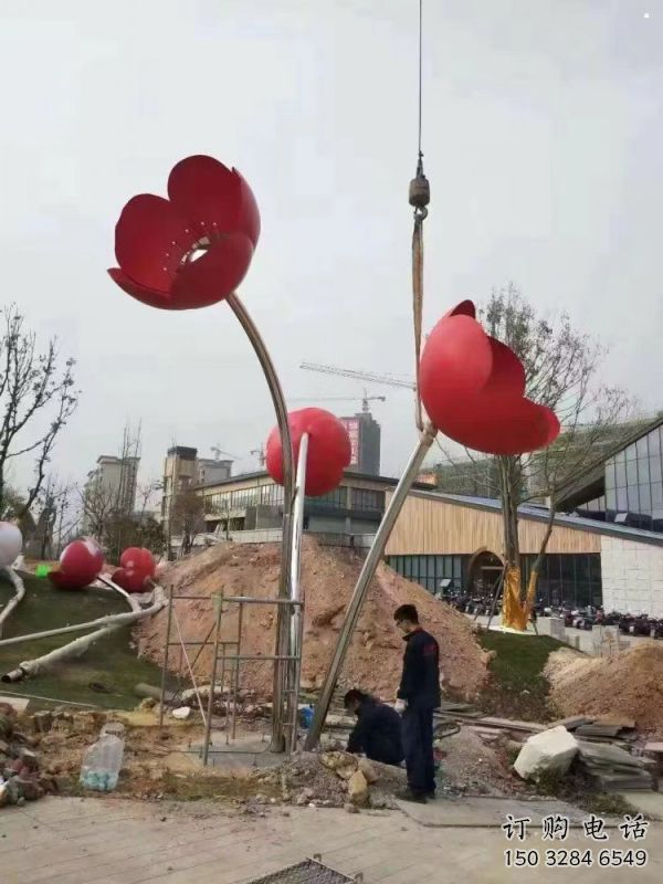 廣場(chǎng)花朵雕塑