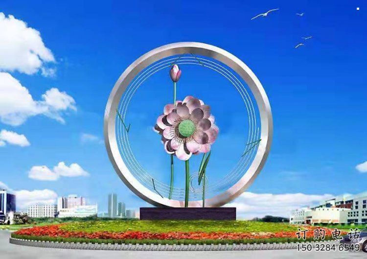 蘭花雕塑指用，景觀雕塑，園林蘭花花朵雕塑點(diǎn)擊