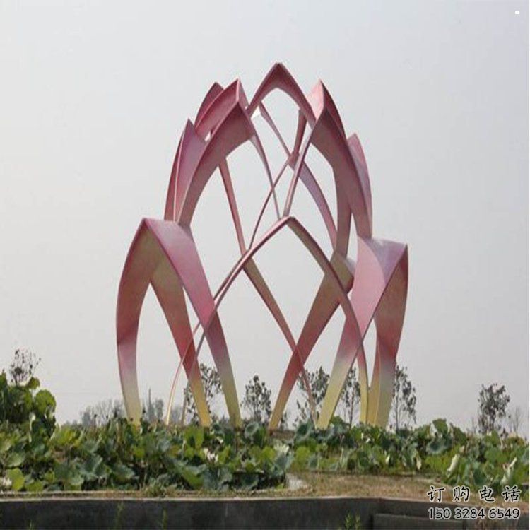 花朵雕塑展品，街頭雕塑，地產(chǎn)郁金香花朵雕塑供需