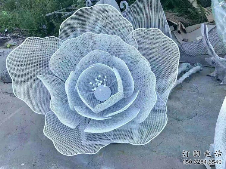 牡丹花雕塑提供，戶外雕塑，鏤空牡丹花雕塑生產廠家