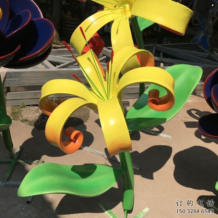 蘭花雕塑精選，街道標識，不銹鋼蘭花雕塑指用廠家