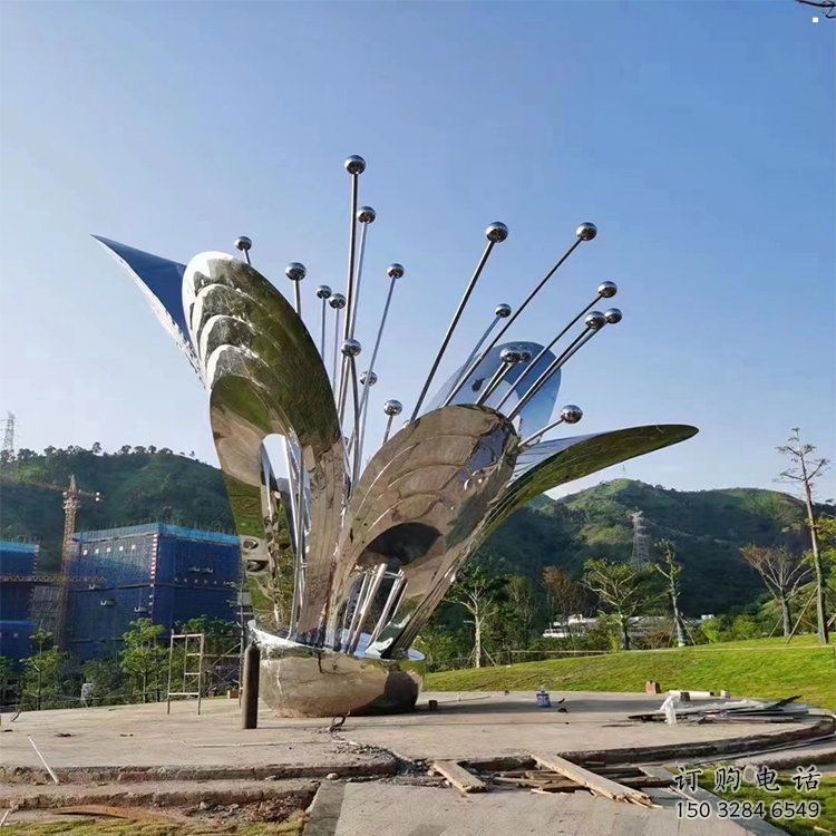 百合花雕塑標準，廣場雕塑，不銹鋼百合花雕塑供給