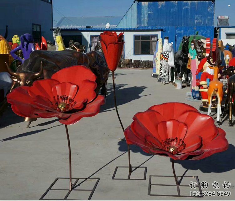 風車花雕塑工廠標準，多彩藝術，不銹鋼風車花雕塑供應