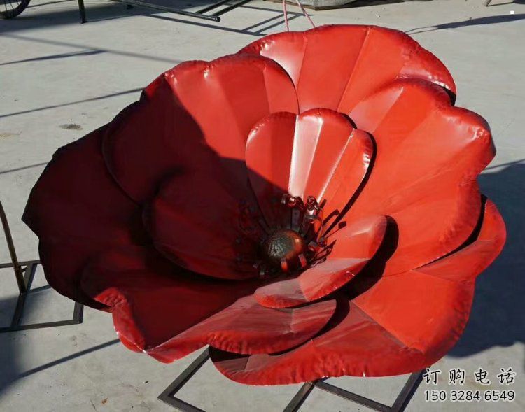 風車花雕塑觀賞型，街景小品，不銹鋼風車花雕塑主題常用